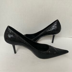 Black Jessica Bennet Gold Pumps In Size US 8.5M